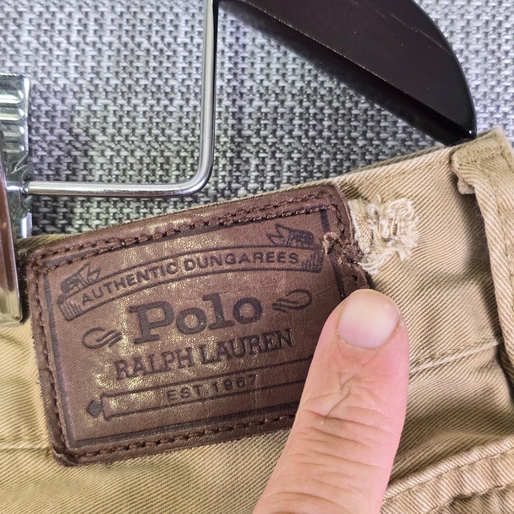 Polo Ralph Lauren 650 Straight Leg Pants Mens 36x34 Sand 5-Pocket Twill Classic - Picture 11 of 16